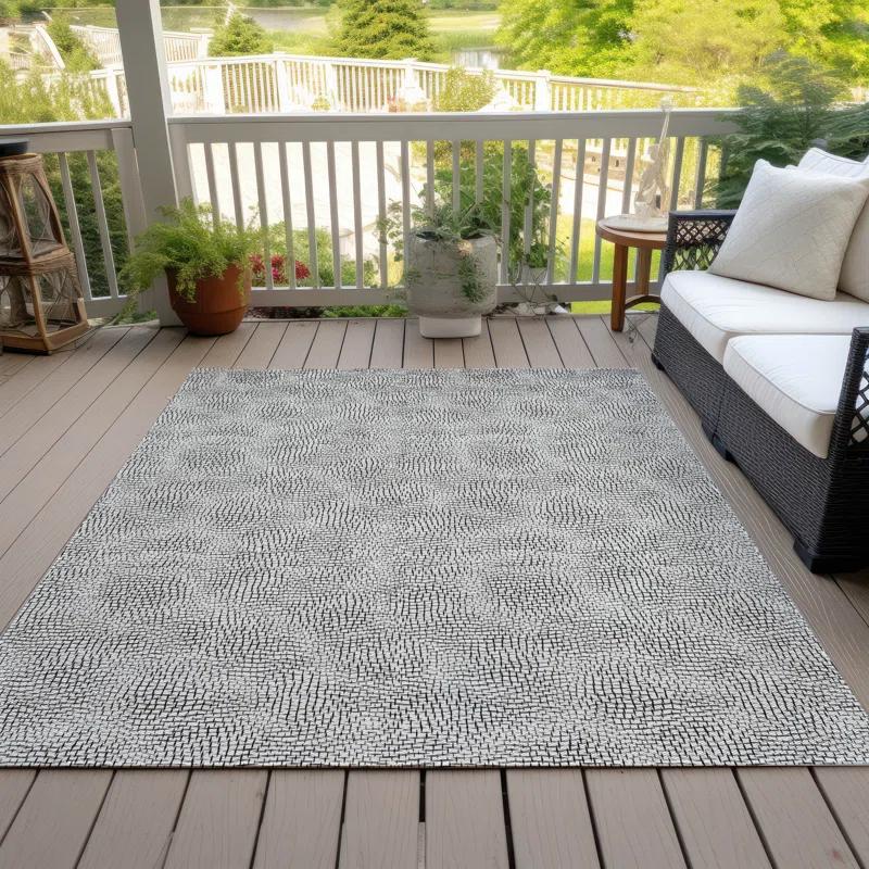Machine Washable Indoor/Outdoor Chayden ACN1058 White Rug