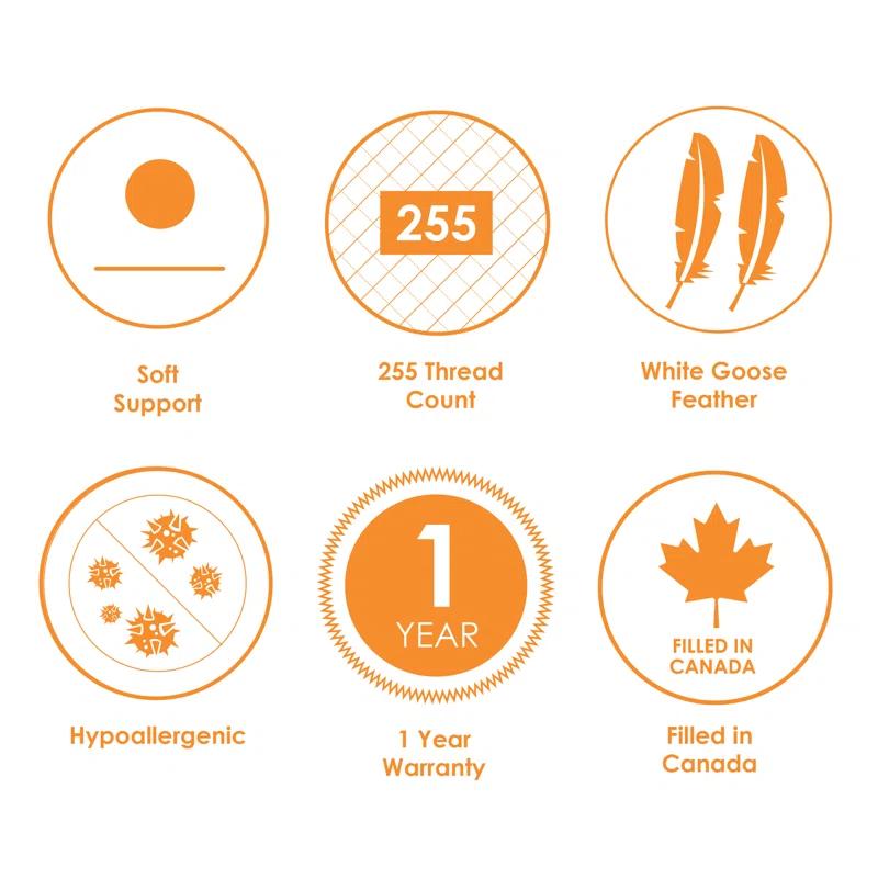 Canadian Down & Feather Company White Goose Feather Pillow