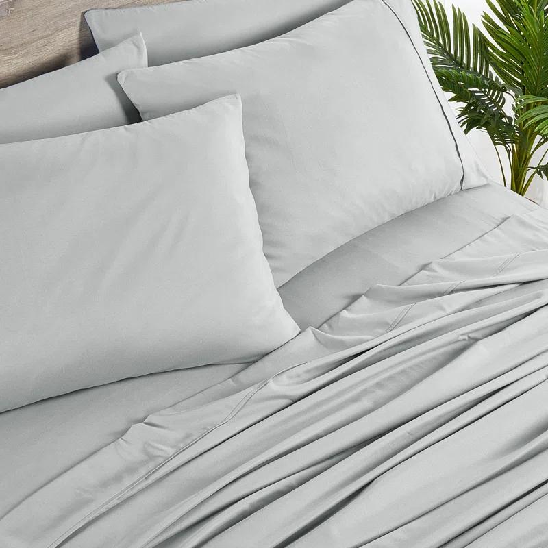 Bed Bath Fashions Bibb Home 2000 Count 6-Piece Rayon From Bamboo Sheet Set with Snug Grip