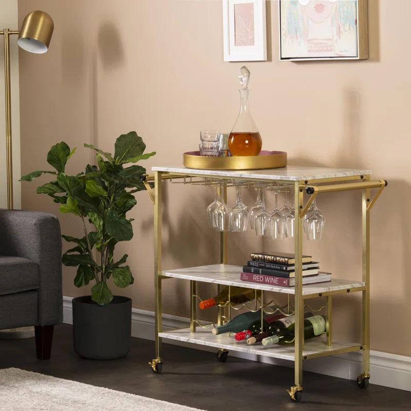 Maliza Metal Bar Cart