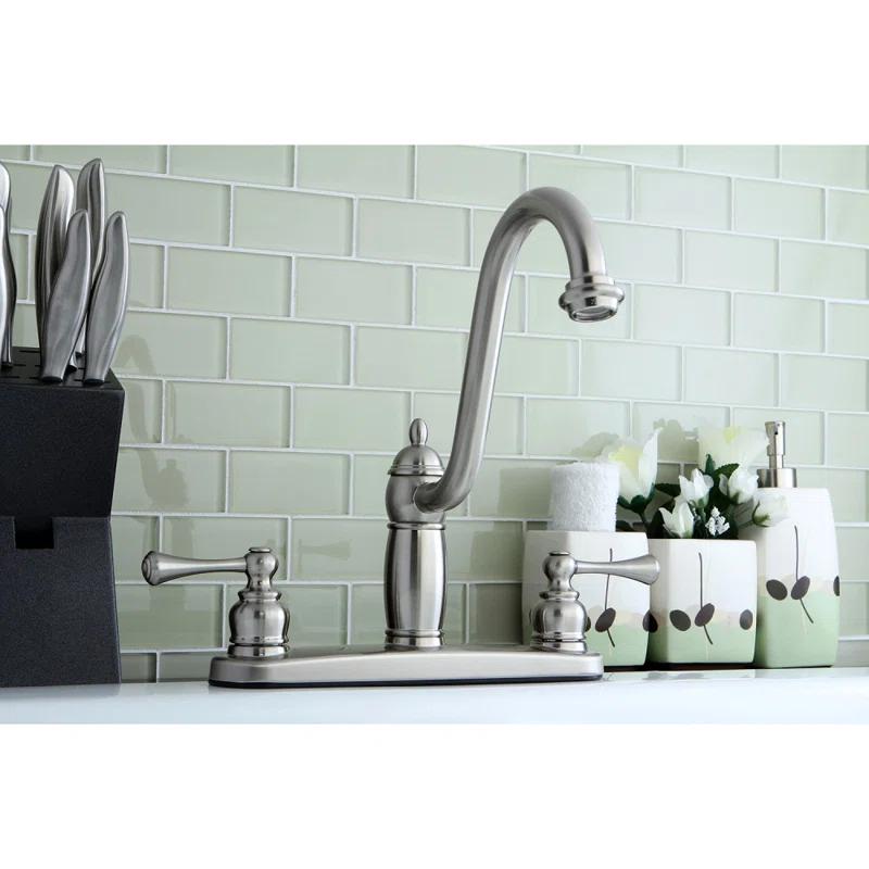 Kingston Brass Heritage Two-Handle 8" Centerset Kitchen Faucet