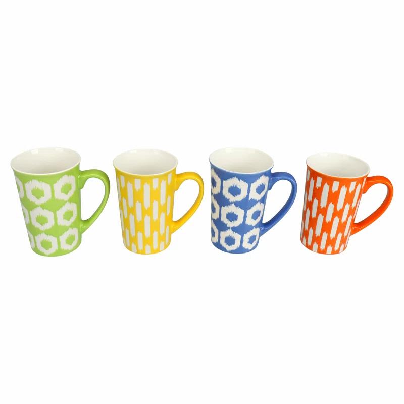 BIA Cordon Bleu BIA Cordon Bleu Set of 4 Assorted 16 oz Ikat Mugs