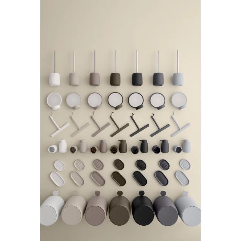 SONO 15.37" Ceramic Toilet Brush and Holder