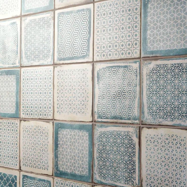 Bond Tile 8" x 8" Encaustic Patterned Look Wall & Floor Tile