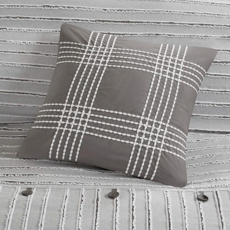 Madison Park Signature Madison Park Signature Essence Oversized Cotton Clipped Jacquard Comforter Set