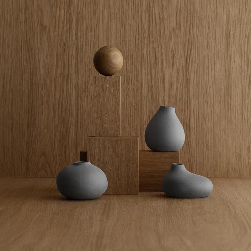 NONA Porcelain Table Mini Vase 3 Piece Set