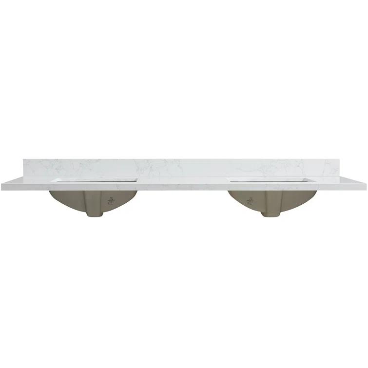 Vinnova Malaga 73'' Stone Double Bathroom Vanity Top with Sink
