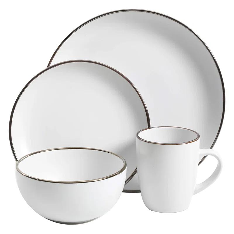 Gibson Home Rockaway Round Stoneware Dinnerware