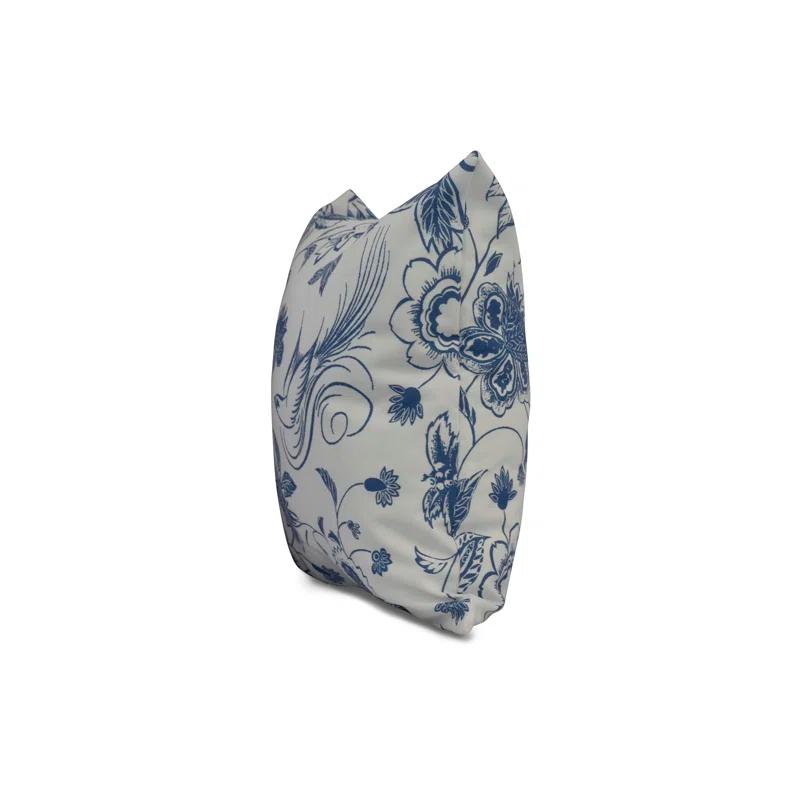 e by design Botanical Blooms Floral Reversible Throw Pillow