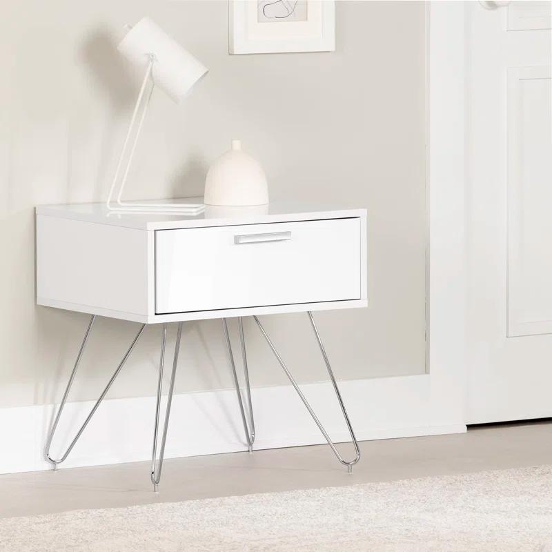 South Shore Slendel Nightstand Pure White
