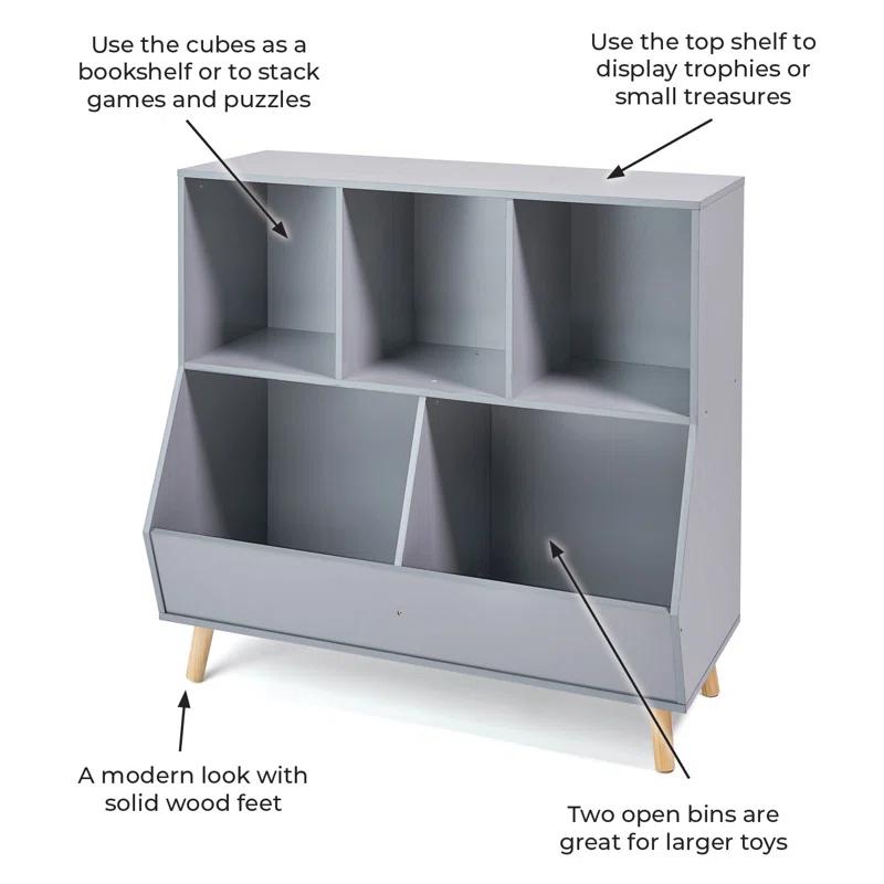 Badger Basket 5-Bin Storage Cubby With Feet & Reviews | Wayfair