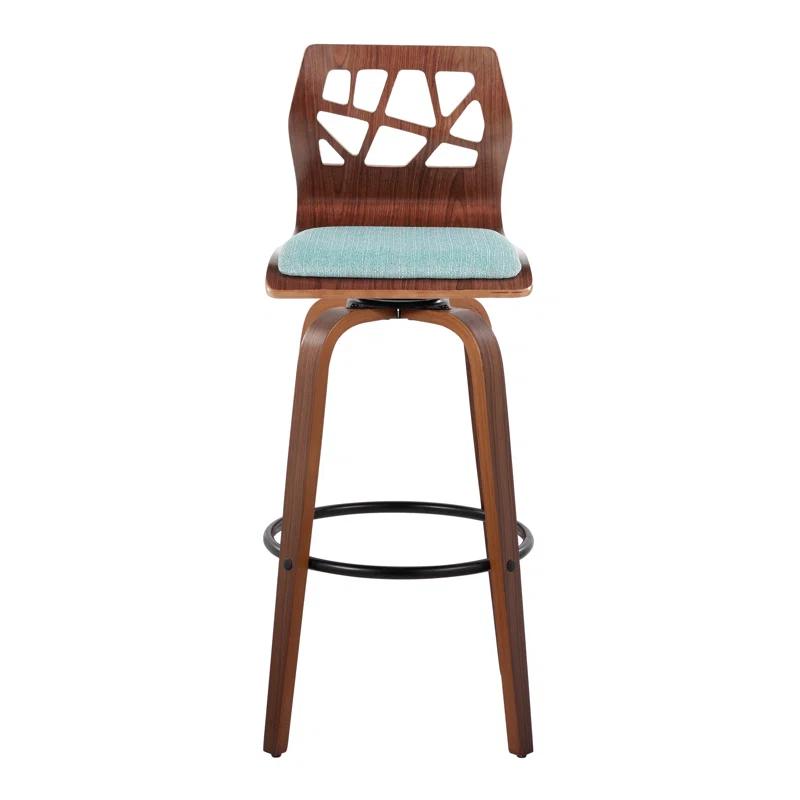 George Oliver Lakyia Swivel Upholstered Counter Stool (Set of 2)