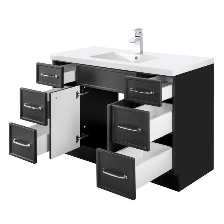 Manhattan 48'' Single Bathroom Vanity with Cultured Marble Top