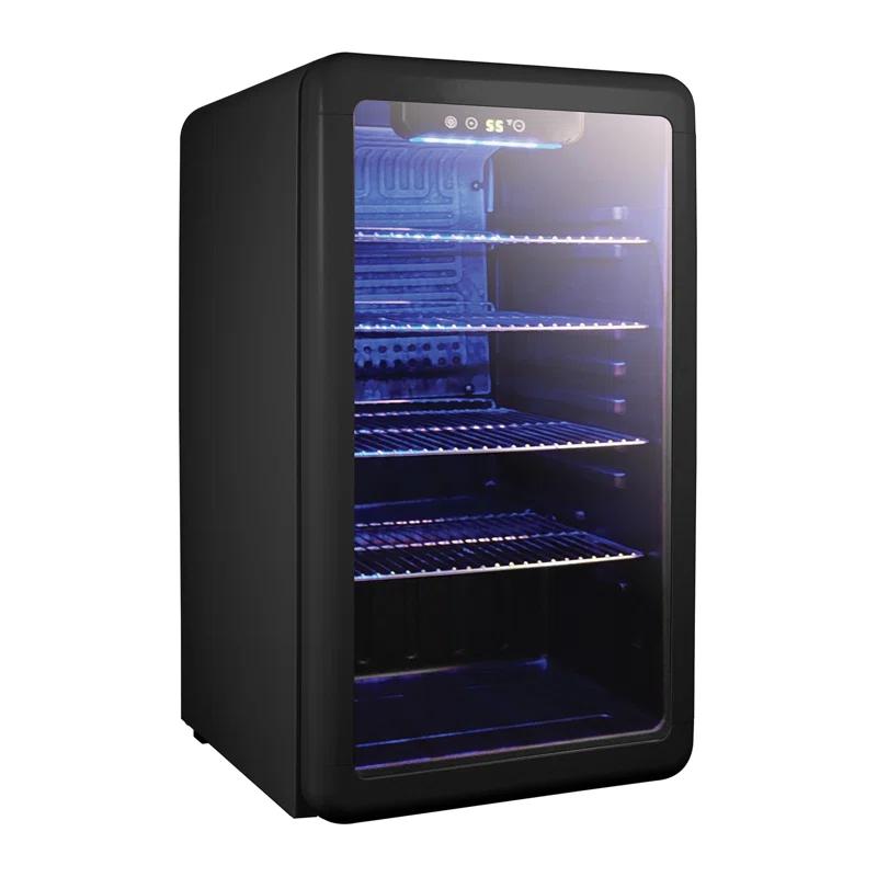 Magic Chef Magic Chef 17.5'' W 20 Cans (12 oz.) 3.4 Cubic Feet Beverage Cooler with Wine Storage and Glass Door