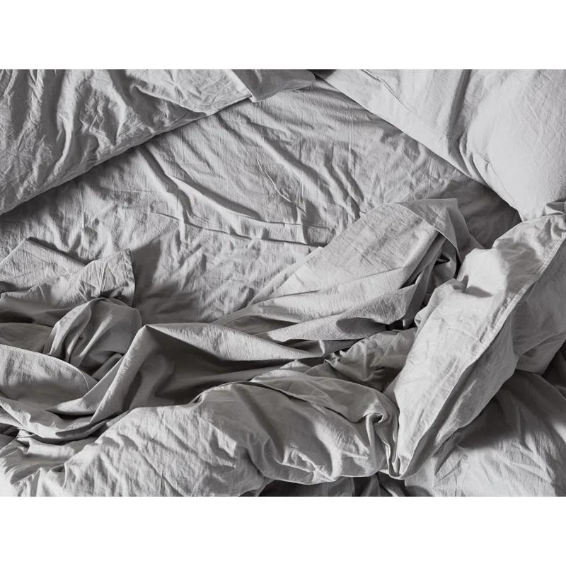 Organic Crinkled Percale Sheet Set