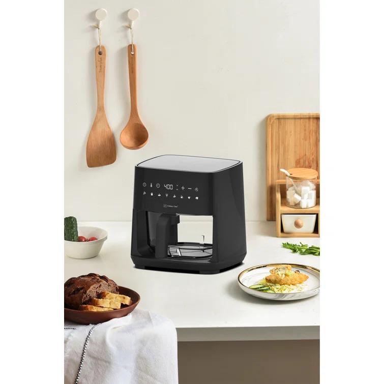 Culinary Chef Culinary Chef 4.5-Quart Electric Air Fryer with Glass Basket, Adjustable Temperature, Touch Control