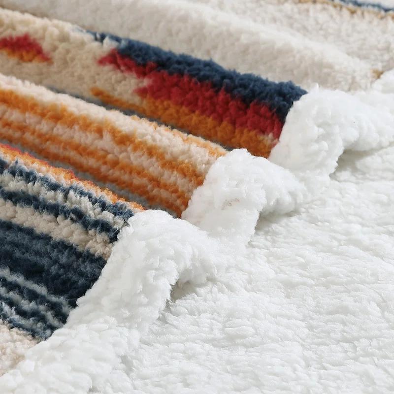 Wrangler Wrangler Printed Plush Sherpa Throw Blankets