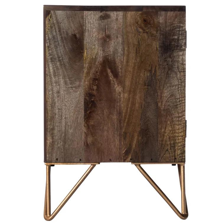 Butler Specialty Company Alda 47" Wood & Brass Metal Inlay Tv Stand