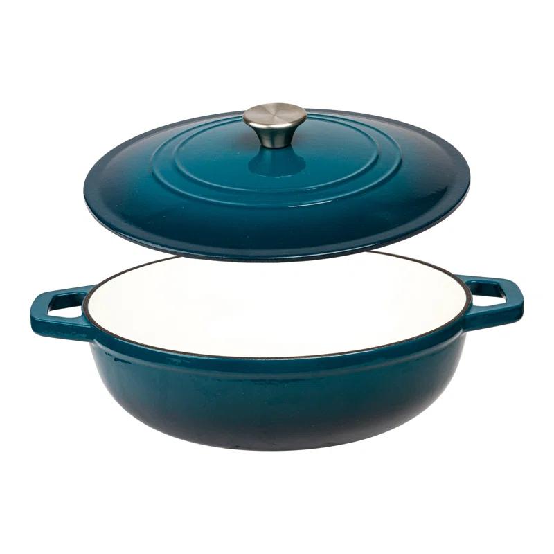Lexi Home Lexi Home 5 qt. Enameled Cast Iron Round Braiser