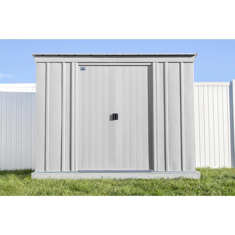Arrow 8 ft. W x 4 ft. D Galvanized Steel Vertical Storage Shed