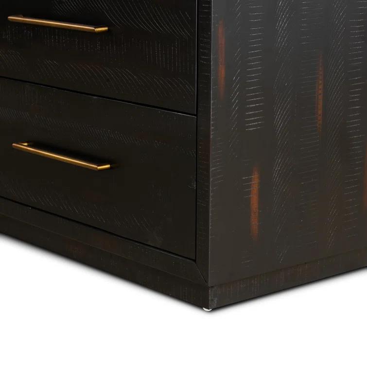 Alexa Burnished Pedestal 9-Drawer Dresser (88”)