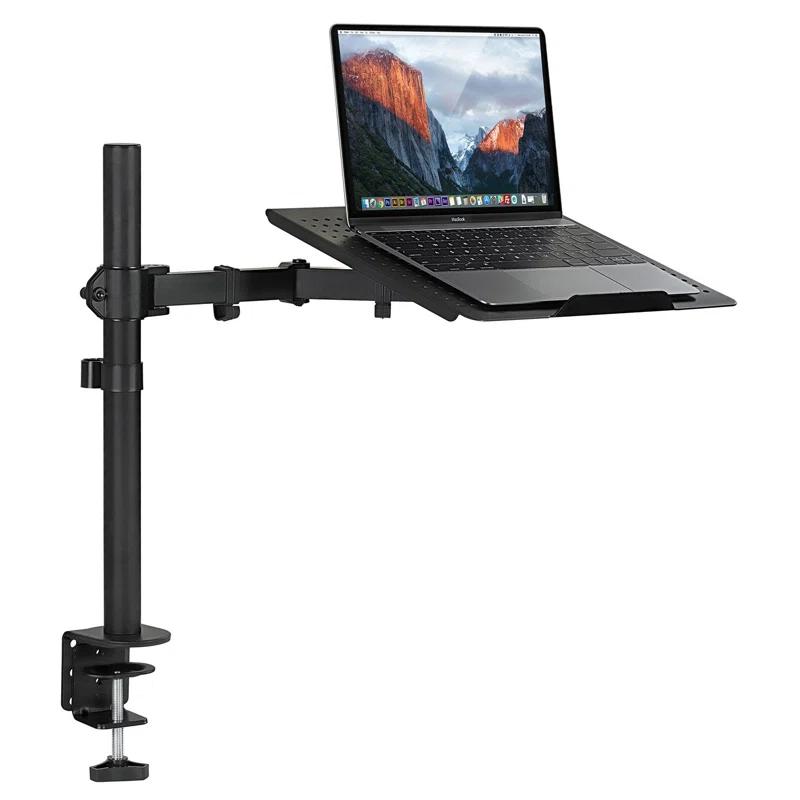 Mount-it Mount-It Height Adjustable Laptop Desk Stand with Articulating Vented Laptop Tray Mount & C-Clamp