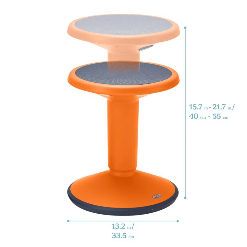 ECR4Kids ECR4Kids Sitwell Wobble Stool with Cushion, Adjustable Height, Active Seating