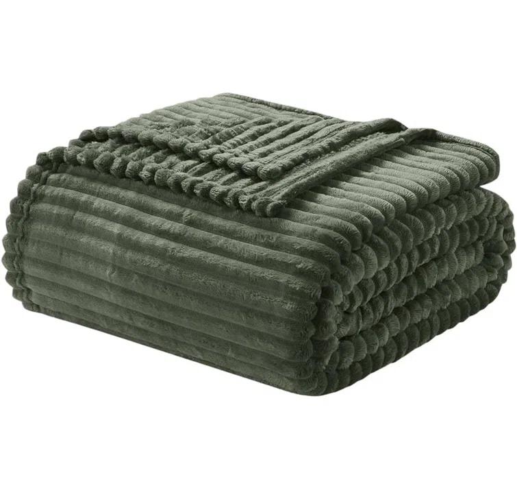 Nestl Nestl Cut Plush Cozy Throw Blanket - Fuzzy Warm Fleece Bed Blankets - Throws for Sofa, Bed, and Couch