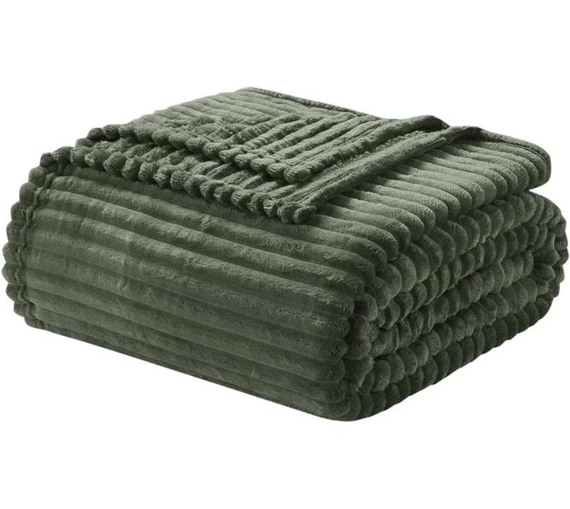 Nestl Nestl Cut Plush Cozy Throw Blanket - Fuzzy Warm Fleece Bed Blankets - Throws for Sofa, Bed, and Couch
