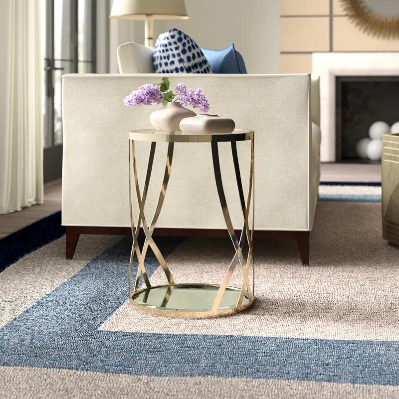 Caracole Compositions Adela Glass Top End Table