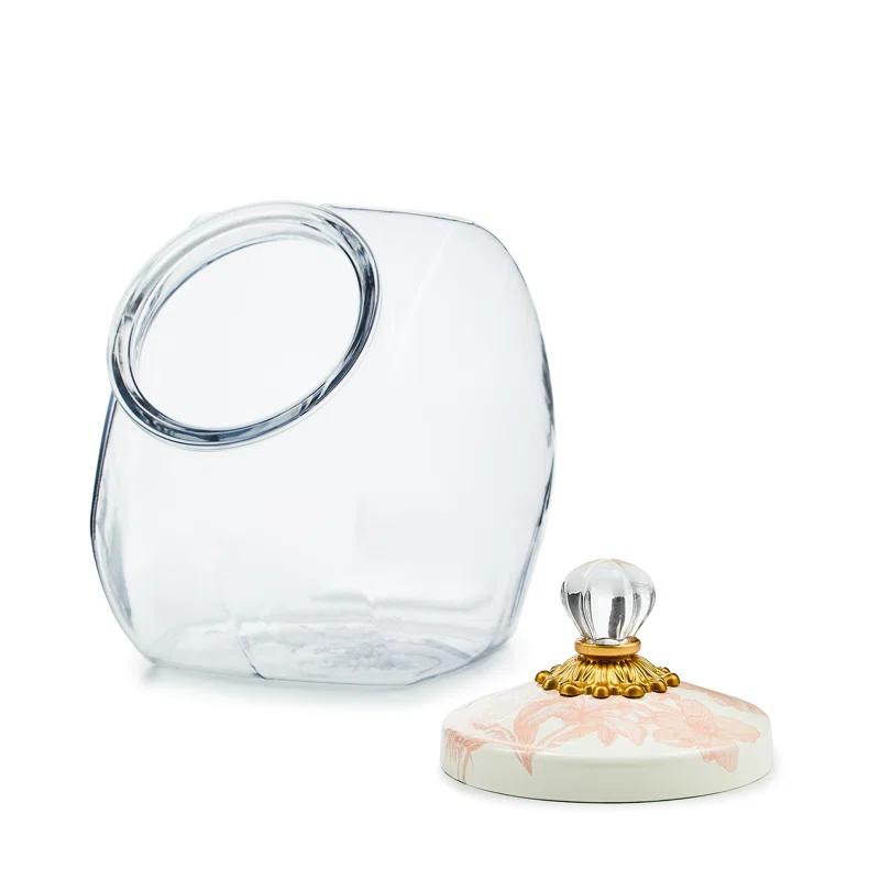 MacKenzie-Childs Cookie Jar With Rosy English Garden Lid