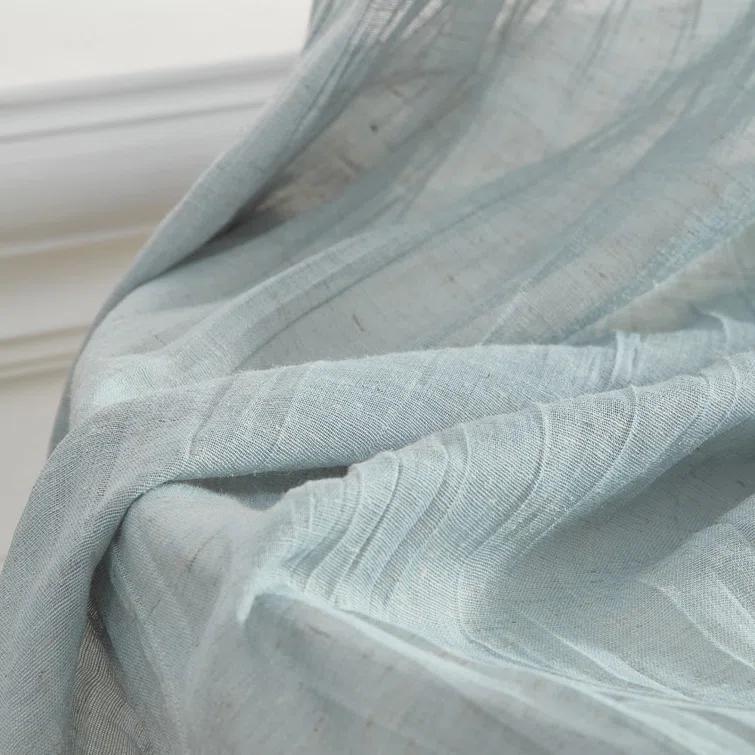 Solid Semi-Sheer Curtain Panels (Set of 2)