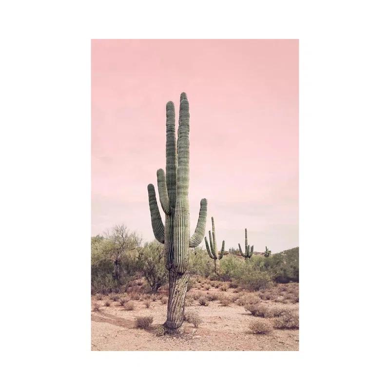 iCanvas Desert Cactus Blush by Sisi and Seb - Graphic Art Print