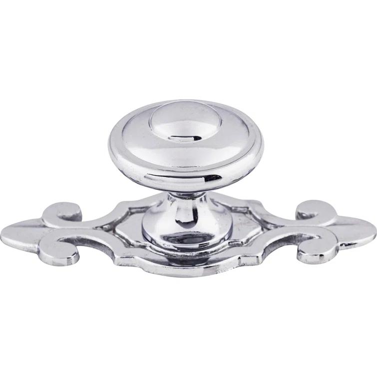 Canterbury Polished Chrome Round Knob with Backplate