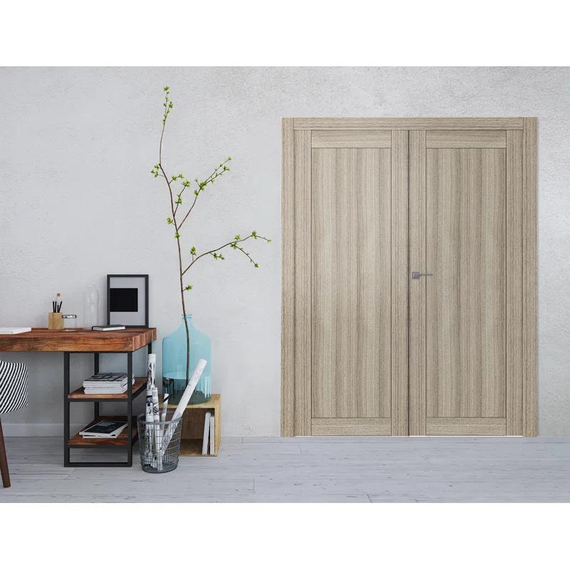 Belldinni 1 Panel Shaker Manufactured Wood Paneled Double Swing Interior Door
