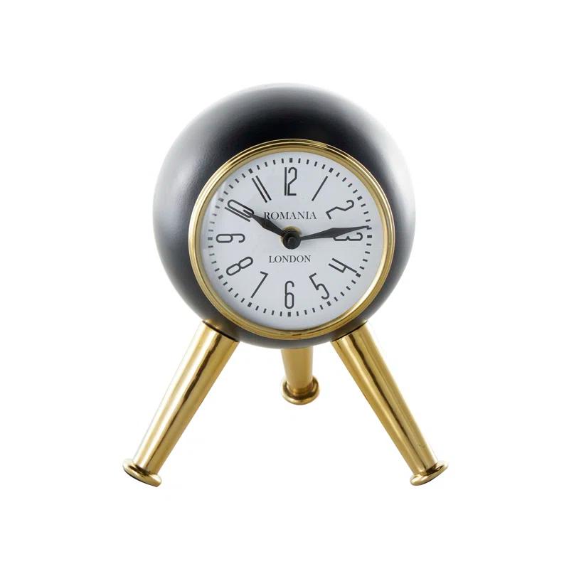 Adom Analog Metal Quartz Tabletop Clock