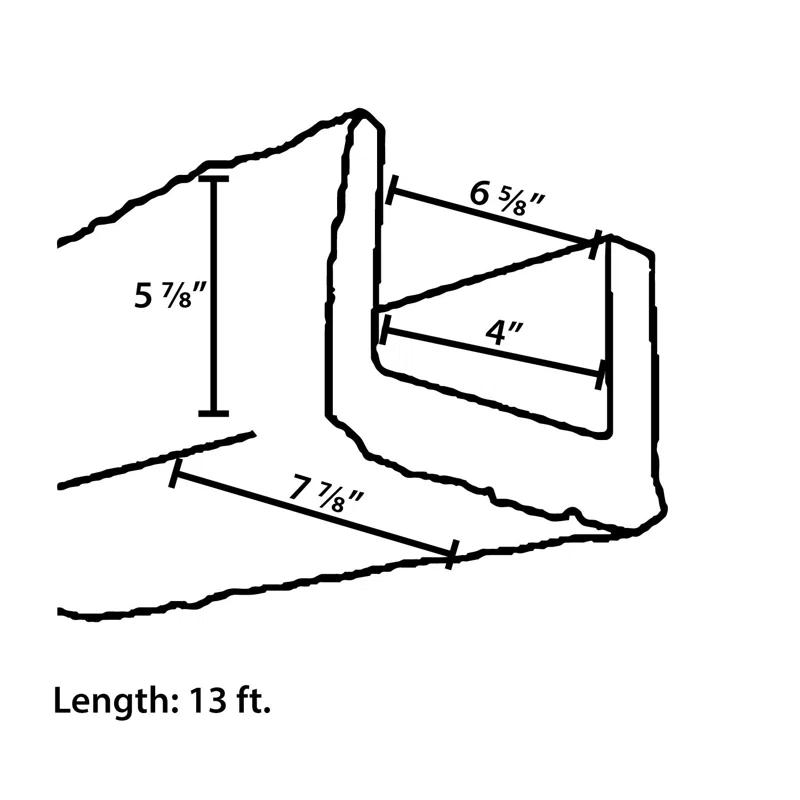 5-7/8 in x 7-7/8 in x 153 in Modern Faux Wood Beam