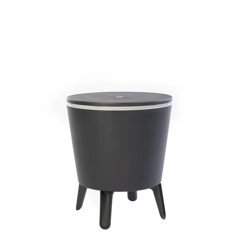 Keter Keter 32 Qt. Cool Bar Cooler Outdoor Weather Resistant Patio Furniture 2 in 1 Pop Up Cocktail Side Table and Beverage Cooler Combo