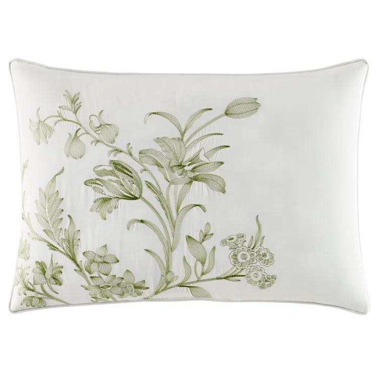 Laura Ashley Laura Ashley Natalie Green Cotton Bonus Duvet Cover Set