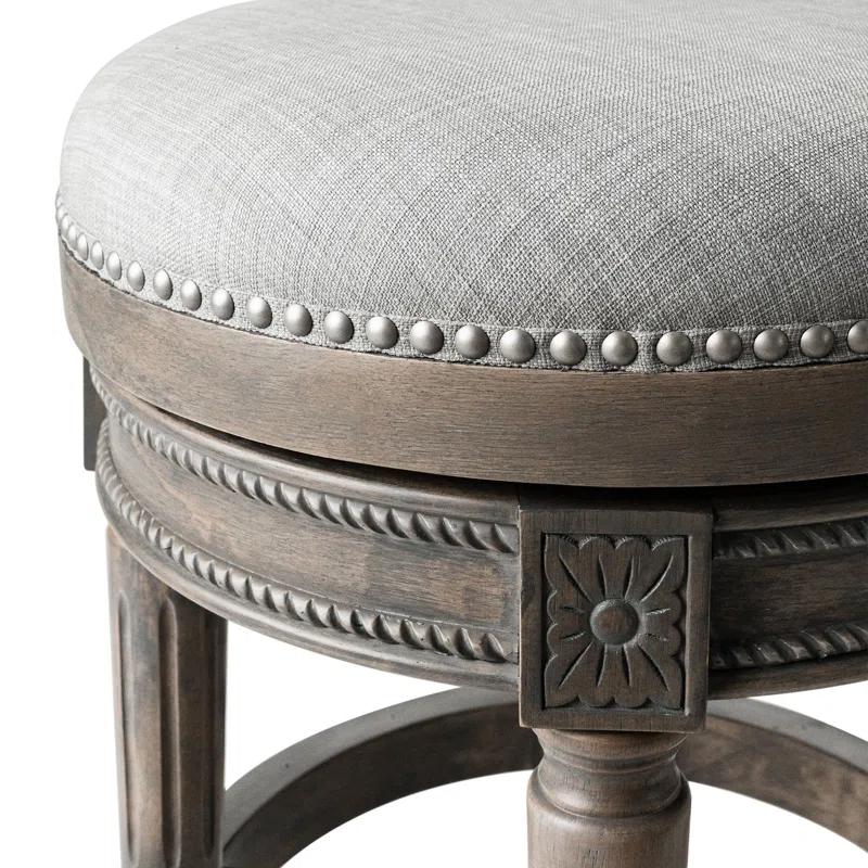 Maven Lane Maven Lane Pullman Backless Stool with Fabric Upholstery