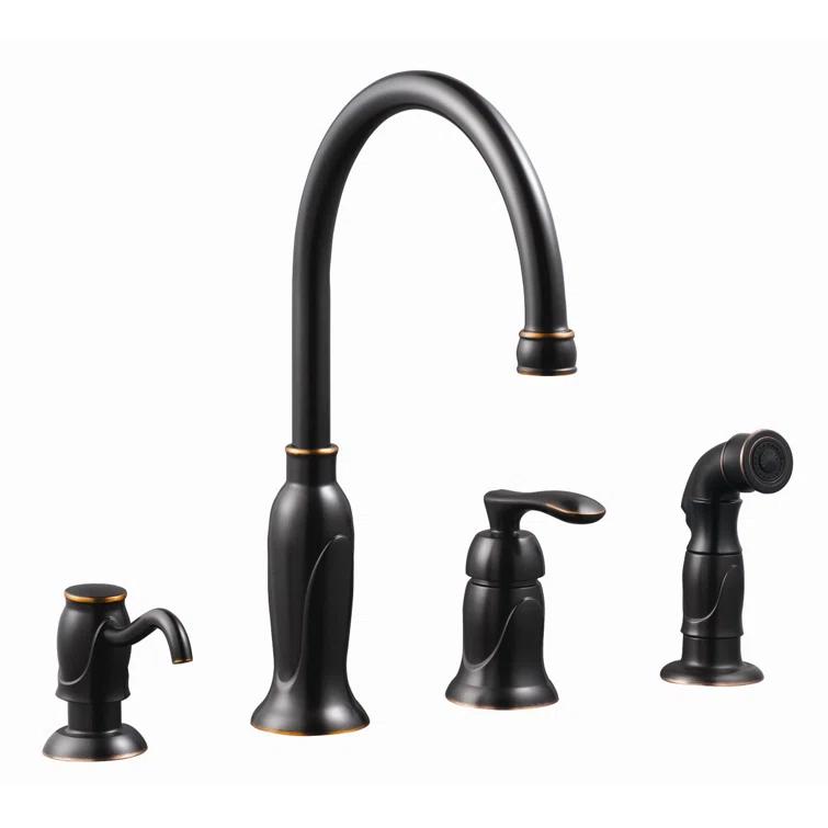Alcott Hill® Alcott Hill® Helen Kitchen Faucet with Side Spray and Soap Dispenser