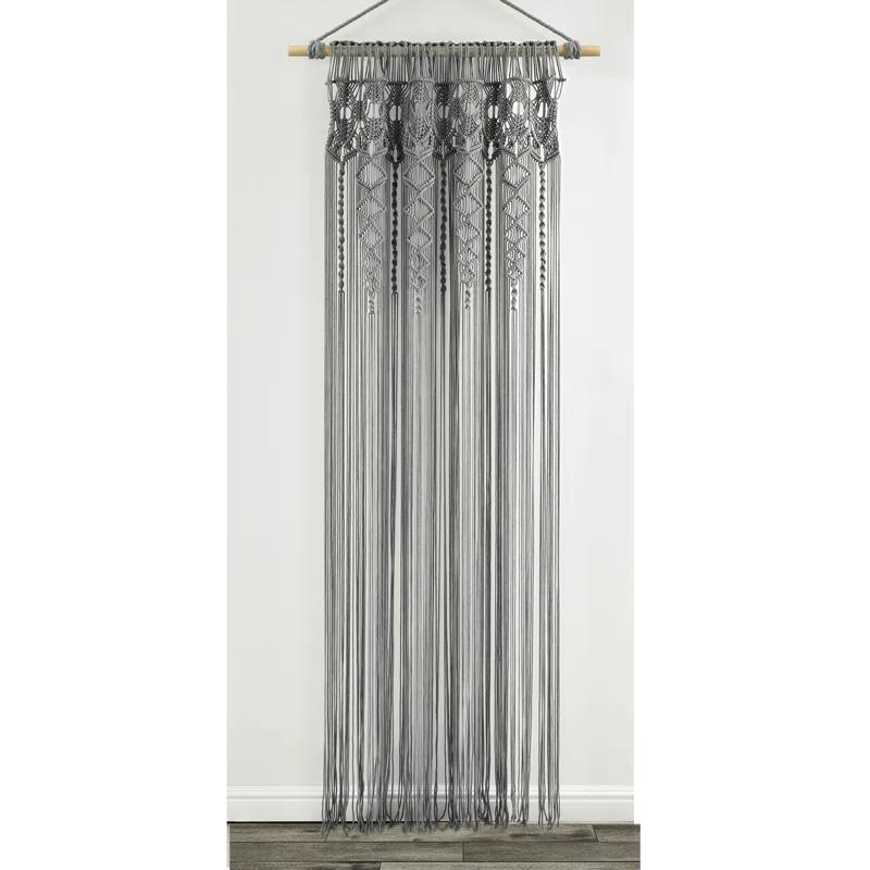 Reyna Cotton Semi Sheer Curtain Panel