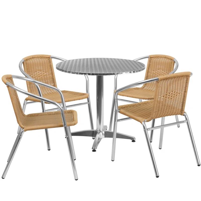 Flash Furniture Lila Round 5 Piece Dining Set