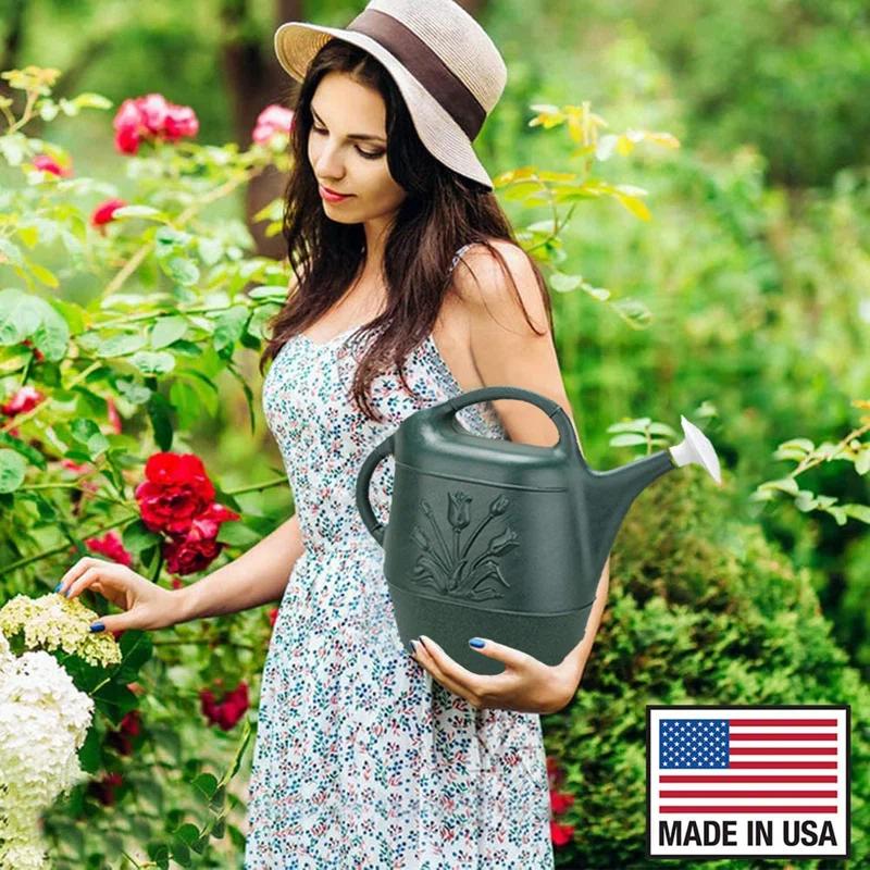 PMU 2 Gallon Watering Can - Plastic Water Can with Detachable Sprinkler Head Pkg/1