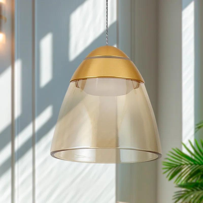 VONN Lighting Roma 5-in 100-277V 1-Light ETL Certified Integrated LED Height Adjustable Pendant Lighting