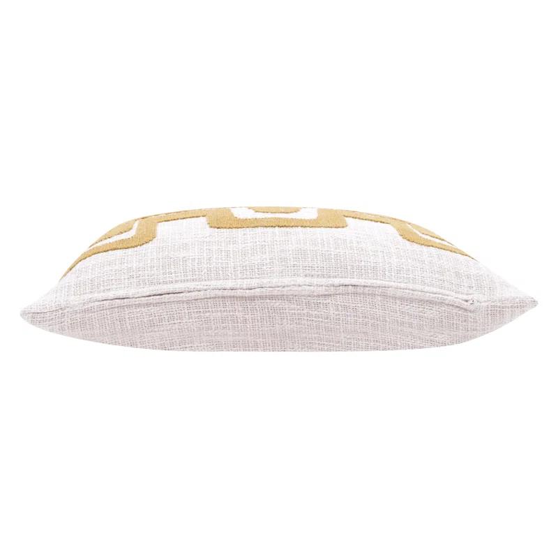 Geometric Handmade Cotton Wool Blend Decorative Throw Pillow