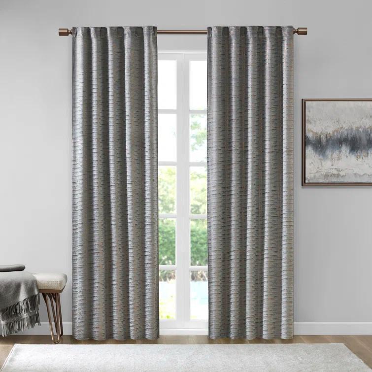 510 Design Colt Room Darkening Poly Velvet Rod Pocket/Back Tab Curtain Panel Pair & Reviews | Wayfair