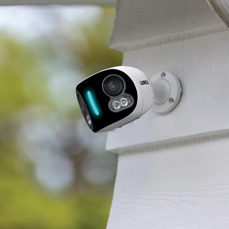 Lorex Lorex Wi-Fi 4K Dual-Lens Smart Security Camera with Smart Security Lighting, White, W891UAD-E