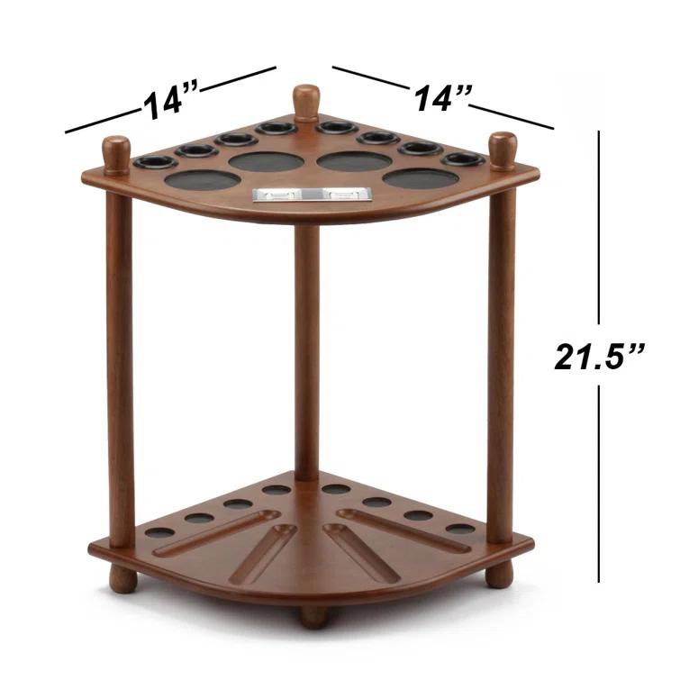 GSE Games & Sports Expert 8 Billiard Pool Cue Stick Corner Rack with Score Counter