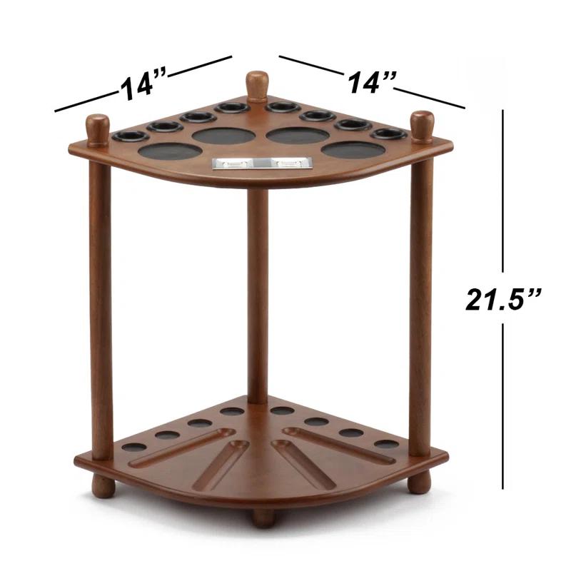 GSE Games & Sports Expert 8 Billiard Pool Cue Stick Corner Rack with Score Counter